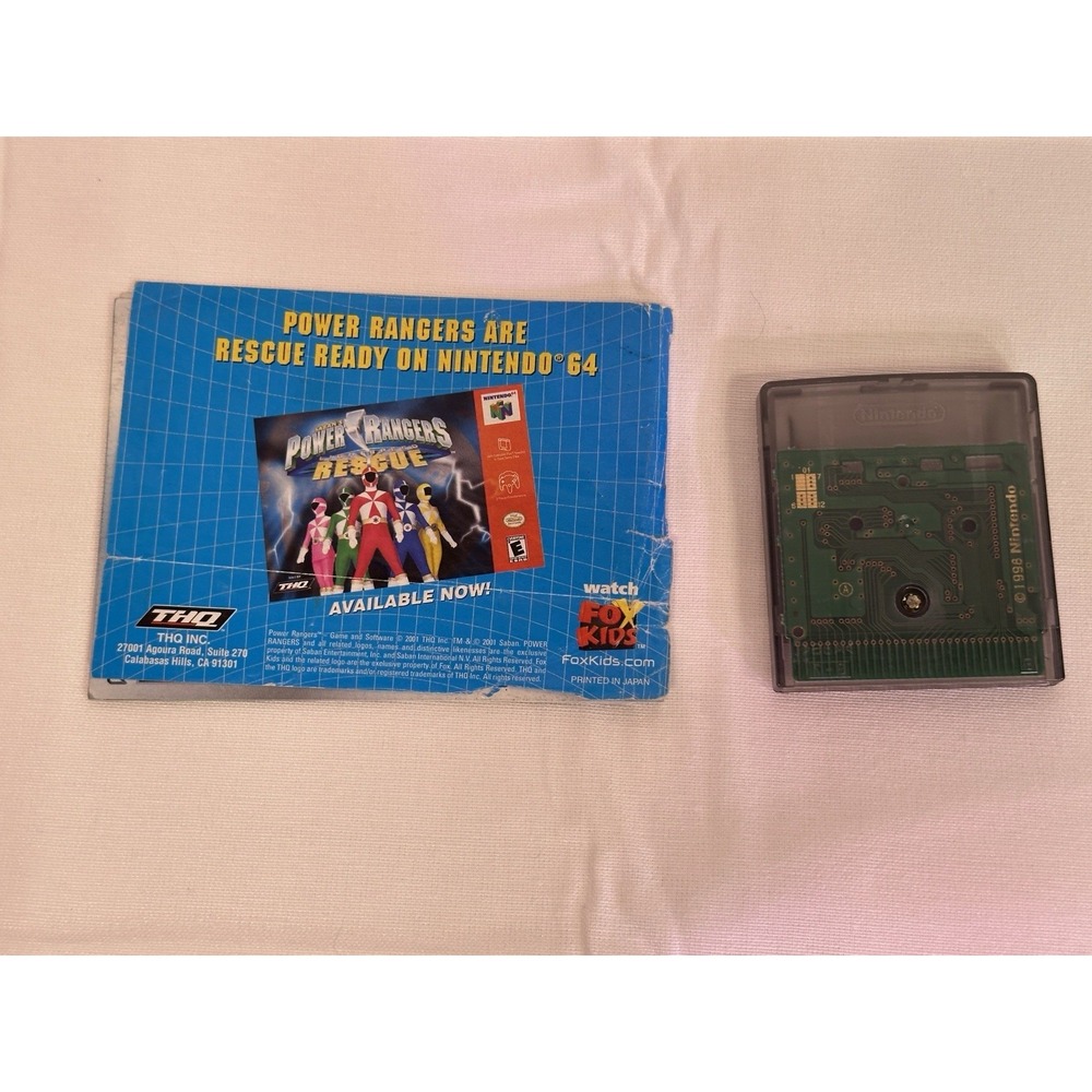 Power Rangers Lightspeed Rescue Nintendo GameBoy Color 2000 With Manual Tested - Picture 2 of 3